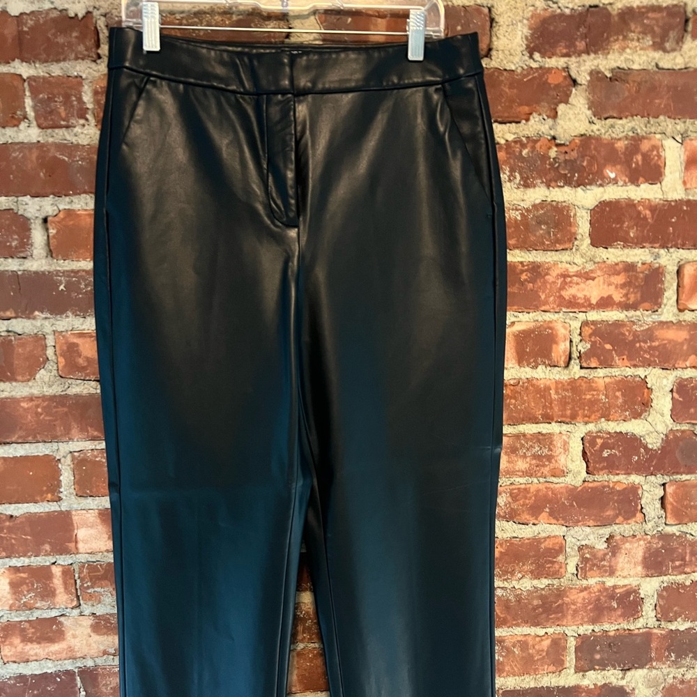 J. Crew Black Faux Leather Trousers